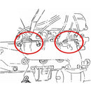 1968-72 Oldsmobile A-Body V8 (also '79 Trans Am with Olds 403) Exhaust Manifold Bolt Locks 4pc OE Steel