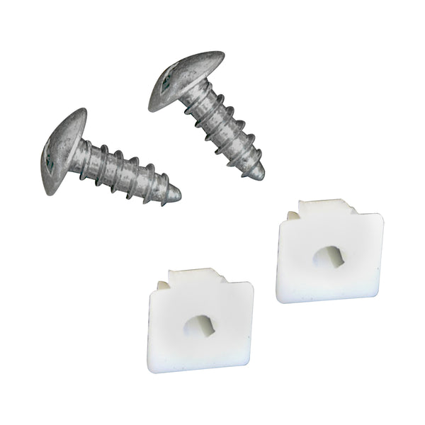 1964-77 GM License Plate Screws and plastic nuts 4pc