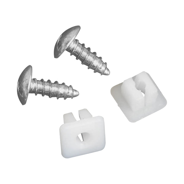 1964-67 GM License Plate Screws & Plastic Nuts 4pc