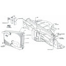 1970-72 Cutlass Radiator Seal Kit 4 pc