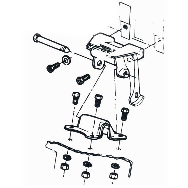 1967-78 Pontiac Engine Motor Mount to Engine Block Bolts & Washer 8pc