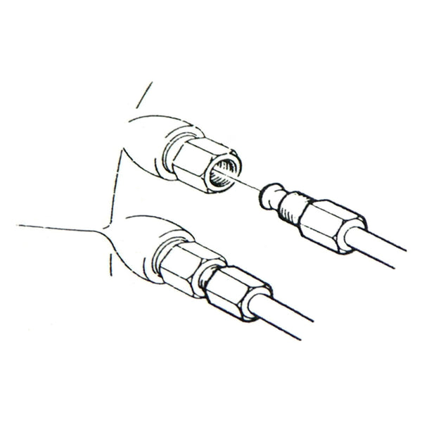1964-78 GM Transmission Line at Trans, 1/4"-NPT Male x 1/2"-20 Female Adapters & Washers, 4pc