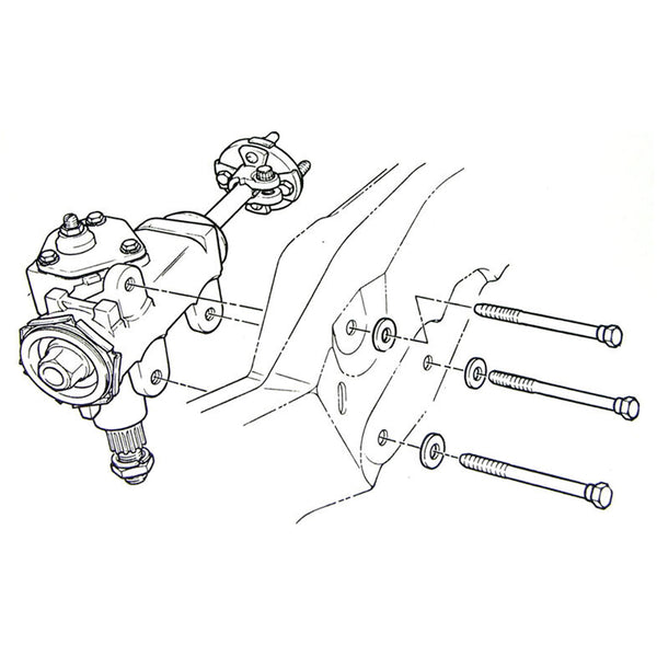 1964-77 GM A-Body 1967-69 F-Body 1968-74 X-Body Gear Box to Frame Bolts & Washers 6pc