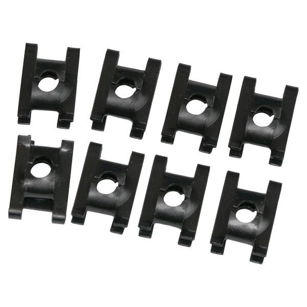 1964-77 Pontiac Body Bolt Clips 8pc Kit - Special Coarse Body Mount Clip