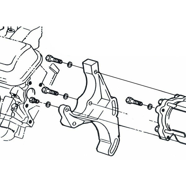 1966-72 Pontiac GTO AC Compressor Bracket Mounting Spacers And Bolts 8pc