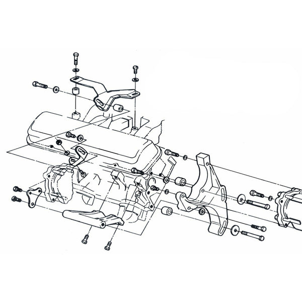 66-70 Pontiac GTO Complete AC Bolt Kit & Spacers 32pc Kit