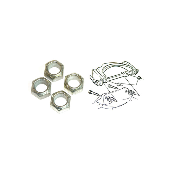1964-72  GTO 442 GS Upper Control Arm Lock Nuts 4pc