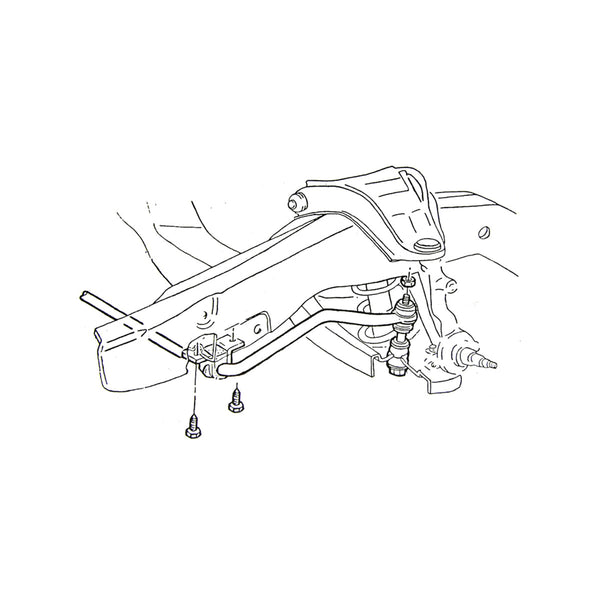 1964-77 GM Front Sway Bar Collars Silver 2pc