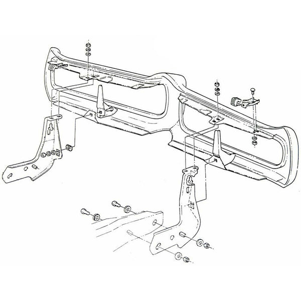 1968-69 GTO Nose To Lower Bumper & Lower Nose Support Bracket Hardware 8pc