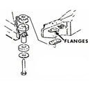 1968-72 Pontiac GTO Front Core Support Bolt Flanges & Nuts In Front Frame 2pc