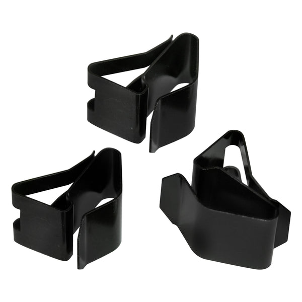 1968-72 GM A-body Chevelle, GTO, 442, GS Cowl Lip Washer Hose Clip 3pc, Black