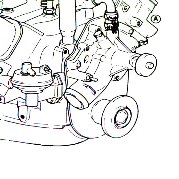 1968-72 Olds Water Pump Upper Pulley Shim Spacer Kit 3pc, Pulley Spacer Kit, Also 1979 Trans Am Olds 403 Engine