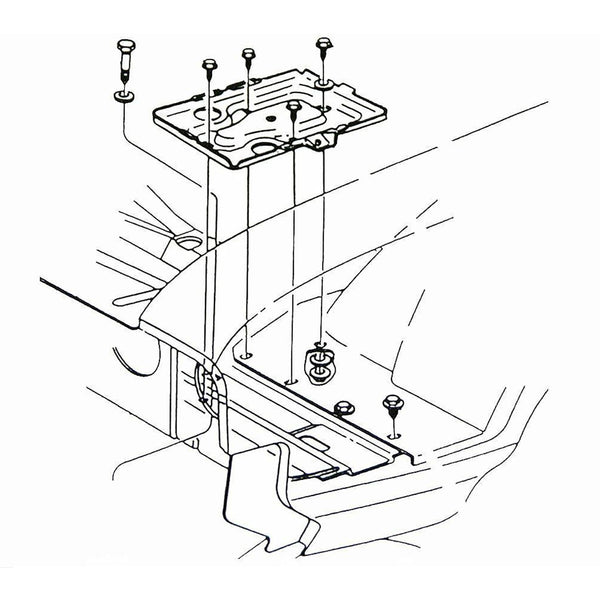 1970-72 Olds Cutlass 350cid Battery Tray Mounting Kit 7pc