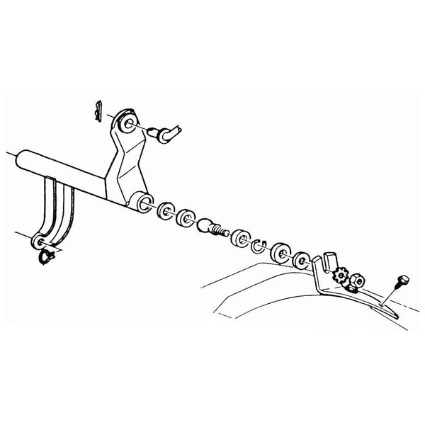 1969-71 Olds Cutlass 4 Speed Z Bar Bushing & Clip 2pc