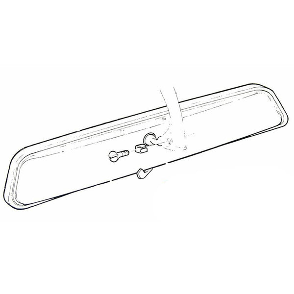 1964-72 GM Rear View Mirror Chrome Screw 1pc.