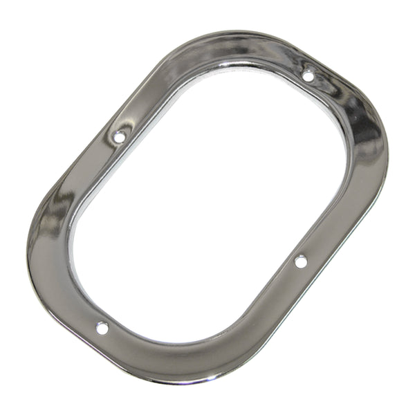 1966-72 GM A-Body, 1968-69 F-Body Manual Trans Shifter Boot Chrome Trim Plate With Out Console 1pc