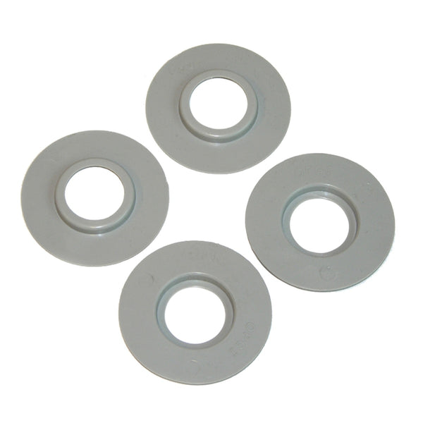 1964-72 GM A-Body Interior Door Handle Washers Grey Plastic 4pc Kit