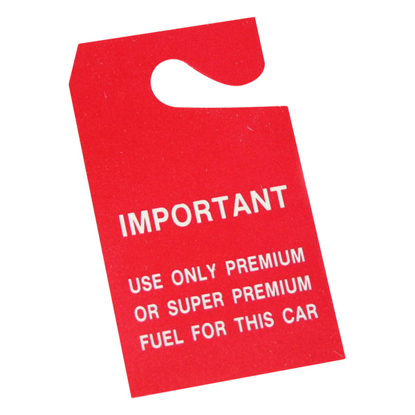 1964-67 Premium Fuel Tag GM Hangs From Headlight Knob 1pc