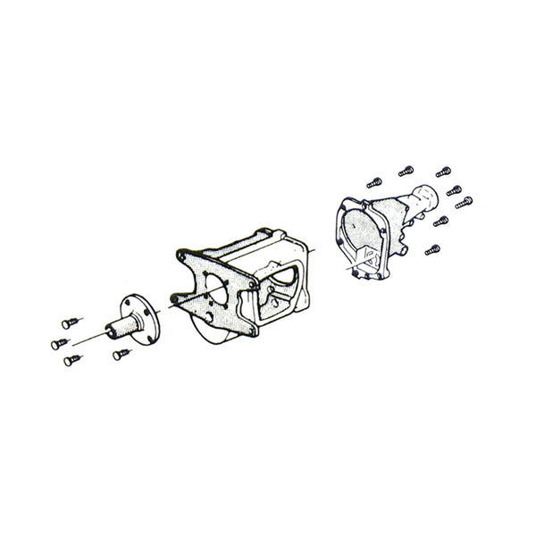 1964-72 4 Speed Manual Trans Tail Shaft To Main Case Bolts (TR) 6pc Kit