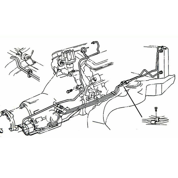 1968-72 Pontiac LeMans GTO Automatic Trans Cooler Line Hold Down with Bolt 2pc