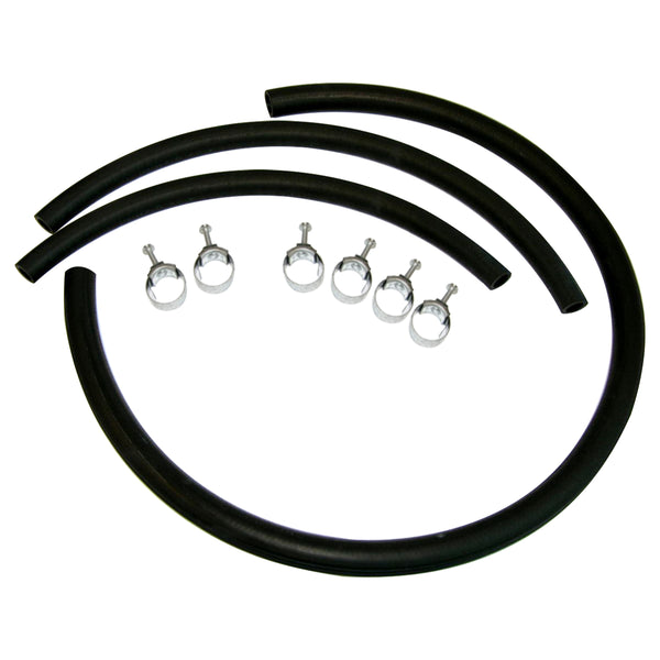 1968-72 Pontiac GTO Ribbed Heater Hose Kit 3/4 & 5/8 9pc Kit With Clamps AC Cars