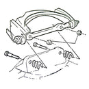 1964-77 GM Front Upper Cross Shaft Alignment Shims 8pc Kit 4 Thick, 4 Thin