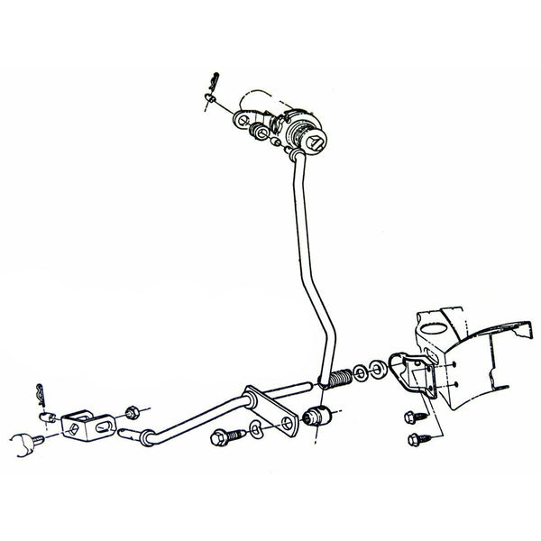 1969-77 GM A-Body Column Back Drive Adjustment Fitting 3pc Kit