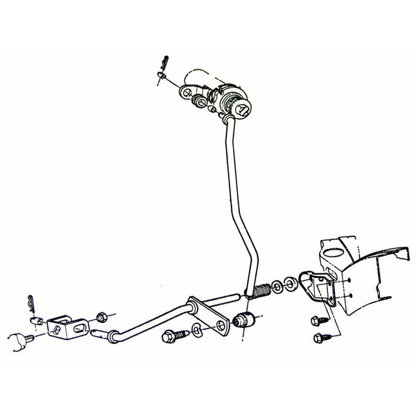 1969-77 GM A-Body Drive Cross Shaft To Trans Bracket Mounting Kit 3pc Kit