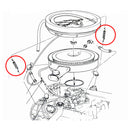 1970-72 Oldsmobile Cutlass Outside Air Cleaner To Valve Cover White Springs 2pc