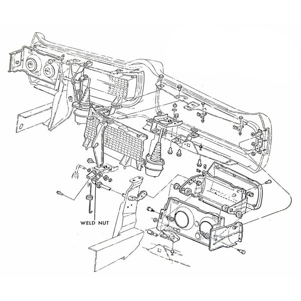 1968-69 Pontiac GTO Hideaway Complete Hardware Kit 96pc
