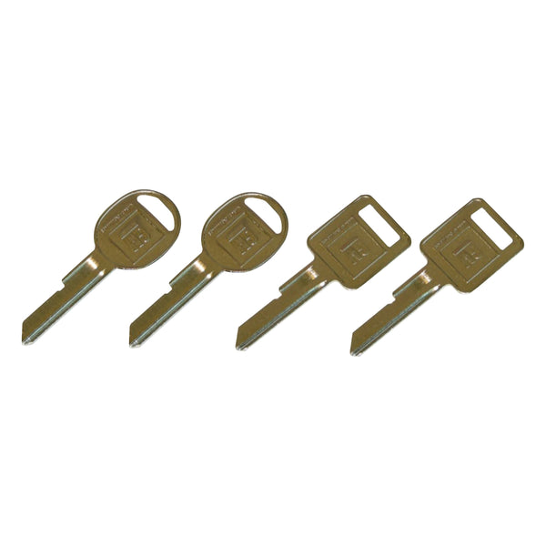 1969, 1973, 1977 GM Deck Lid Key Blank (H) Ignition Key Blank (E) 4pc