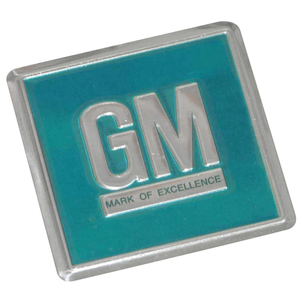 1966-67 GM Metal Door Jamb Decal Turquoise 1pc