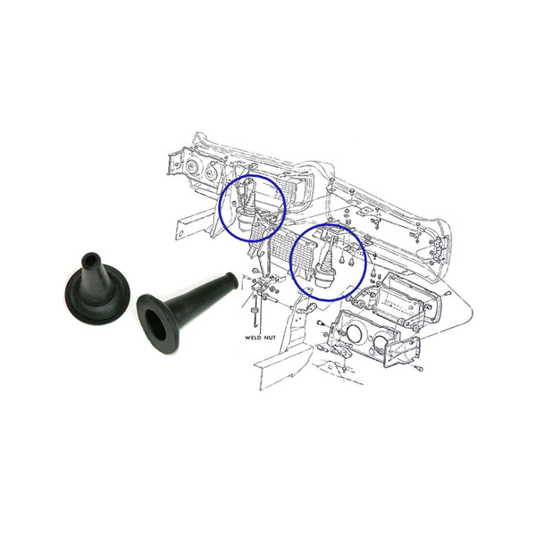 1968-69 Pontiac GTO Hideaway Actuator Inner Seals 2pc