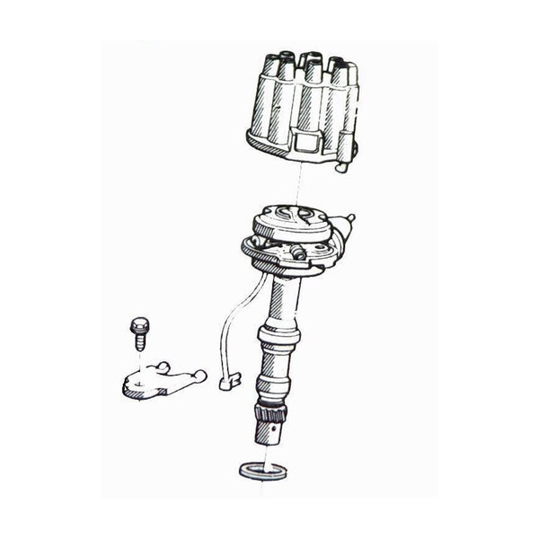 1964-79 Pontiac (All) Distributor Hold Down & Bolt 2 pc