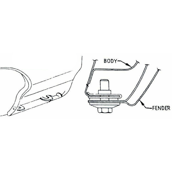 1969-70 Cutlass, F85, 442 (Except 69 10-31, W-30, W-32) Front Lower Fender To Core Support Brace 2 pc