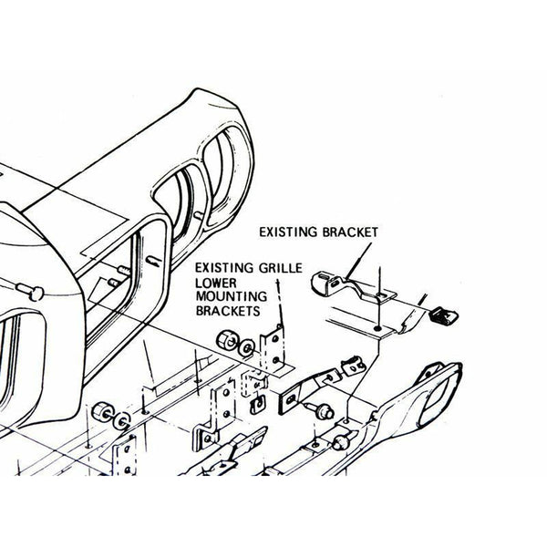1970-72 Pontiac GTO & Endura Bumper Cars Front To Valance Brackets 2pc