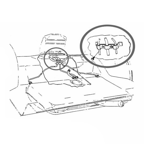 1971-72 GM A Body Vapor Tank Lines Clamp 3pc