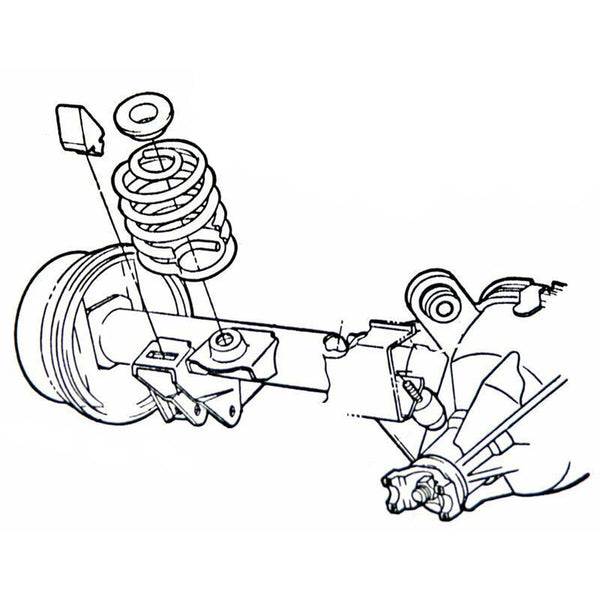 1964-77 GM A-Body Rear Axle Bumpers with Correct Ribbs, 2pc