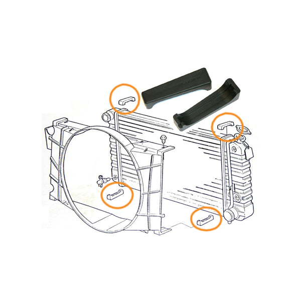 1968-79 Pontiac, Lemans, Tempest, GTO 3-Core Radiator Pads, 2pc