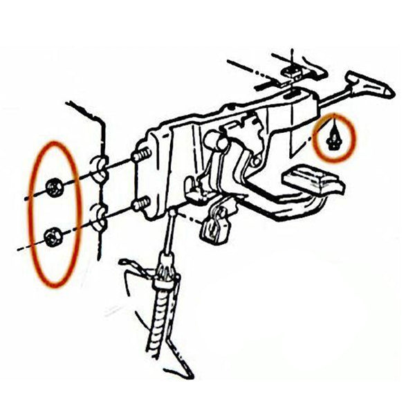 1964-72 GM A-Body Parking Brake Lever Mounting Nuts 3pc