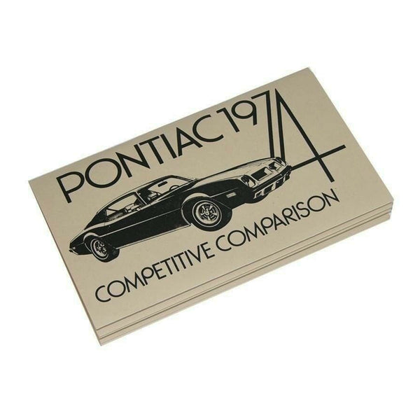 1974 GM Pontiac/Tempest Competitive Comparison Pricing 4" X 6 1/2" Booklet