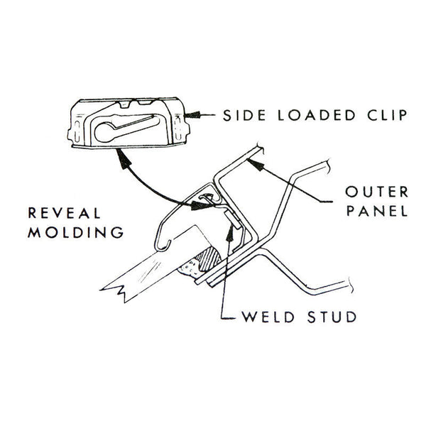 1964-72 GM Front and Rear Window Replacement Stud Screws 20pc