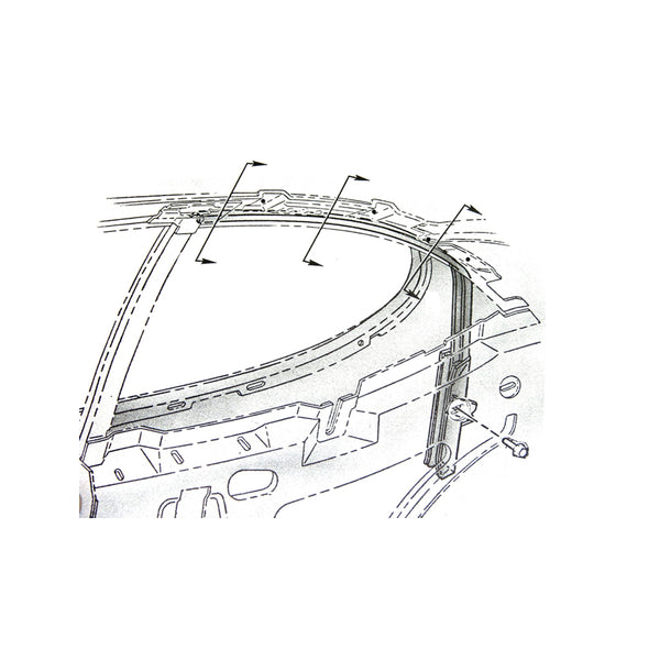 1964-72 GM Head Liner Trim Hold Down Screws Large Head 46pc Kit