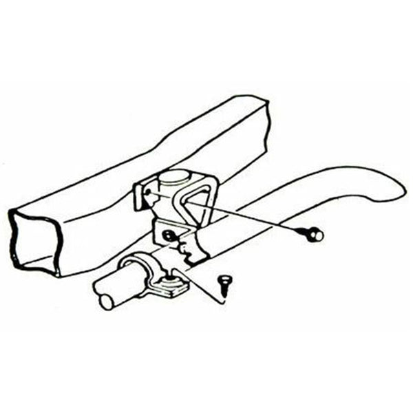 1964-77 GM Correct Tail Pipe Hanger Clamp 2" Single Bolt Phosphate 2pc