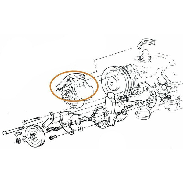 1967-68 Pontiac, GTO, Firebird Front Alternator Support Bracket All V8 Flat 1pc