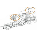 1967-68 Pontiac, GTO, Firebird Front and Rear Alternator Brackets and Hardware 7pc