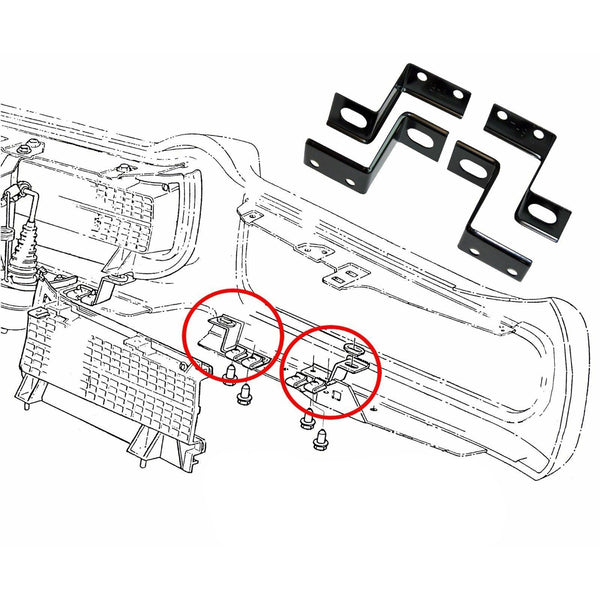 1968-69 Pontiac, GTO, Front Grill Brackets 4pc Kit Factory Correct