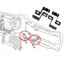 1968-69 Pontiac, GTO, Front Grill Brackets 4pc Kit Factory Correct