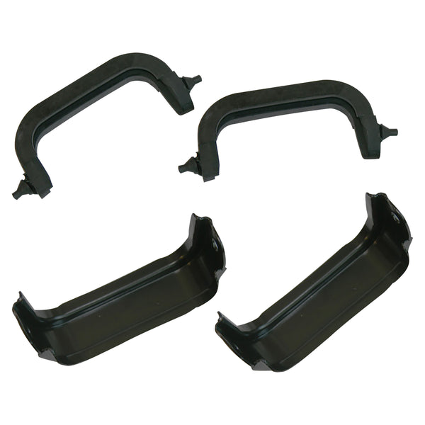 1969-72 Olds Cutlass 4 Core Radiator Core Support Mounting Brackets and Rubber Insert 4pc
