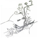 1968-72 Pontiac (All Models) Transmission Modulator Line Hold Down Clip 1pc